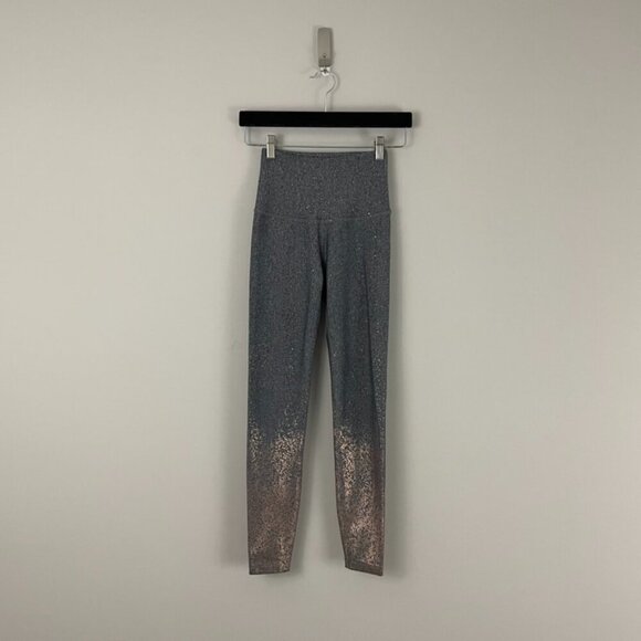 Beyond Yoga Gray Alloy Ombre Metallic High Rise Leggings Size XS - Picture 1 of 7